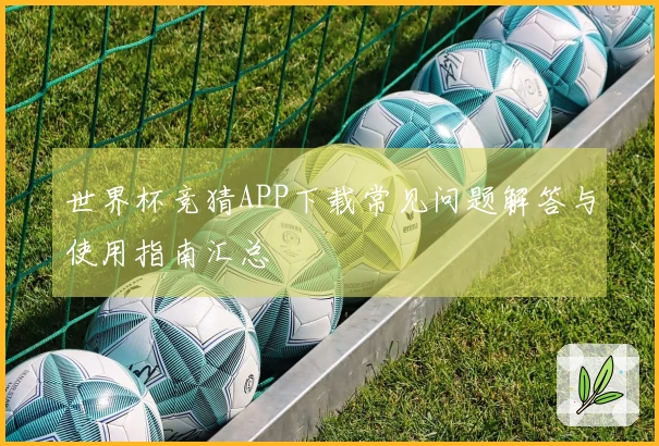 世界杯竞猜APP下载常见问题解答与使用指南汇总
